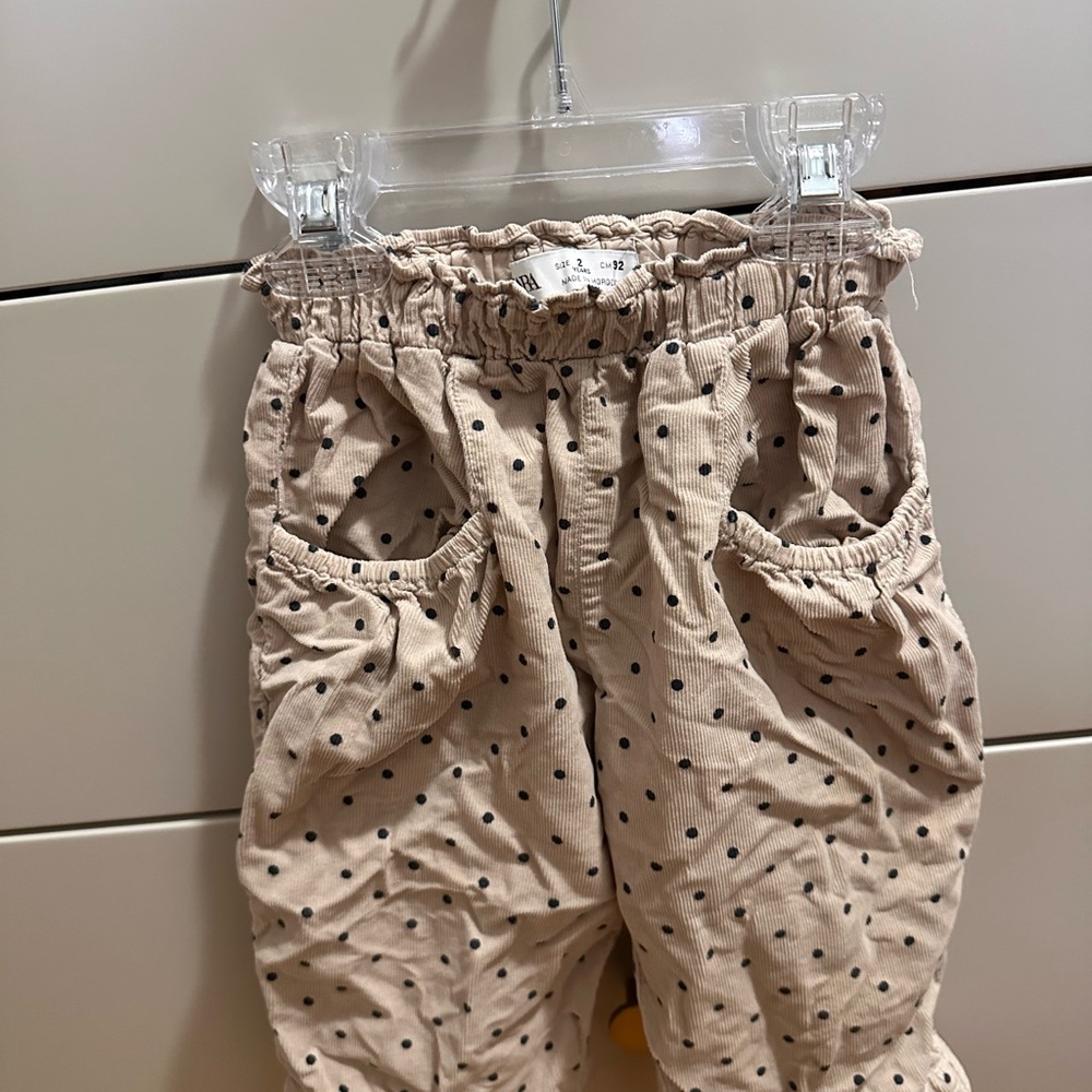 Zara Tan Polka Dot Kids Bottoms